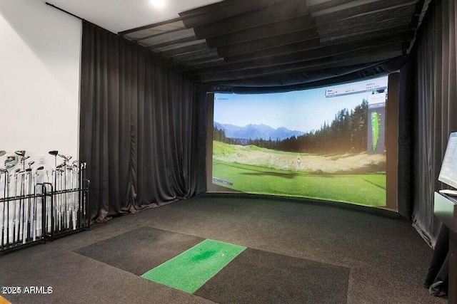 7180 E Kierland Blvd Unit 916, Scottsdale, AZ 85254 - game room featuring golf simulator and carpet