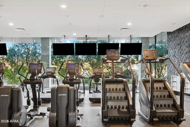 7180 E Kierland Blvd Unit 916, Scottsdale, AZ 85254 - exercise room featuring healthy amount of natural light