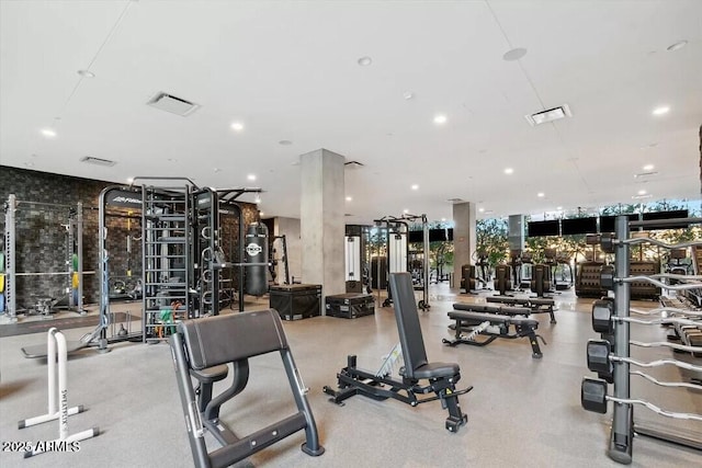 7180 E Kierland Blvd Unit 916, Scottsdale, AZ 85254 - workout area with a wall of windows