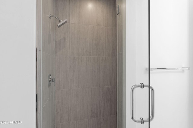 bathroom featuring walk in shower