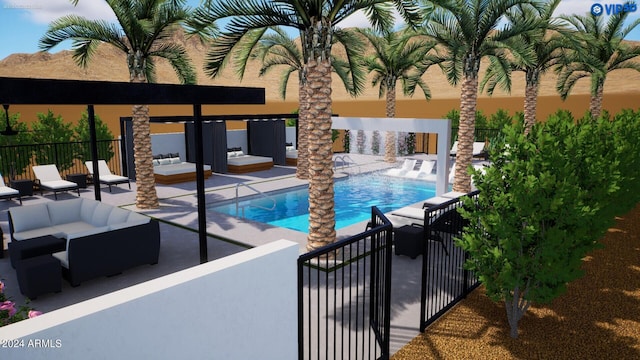 view of pool featuring an outdoor hangout area and a patio area