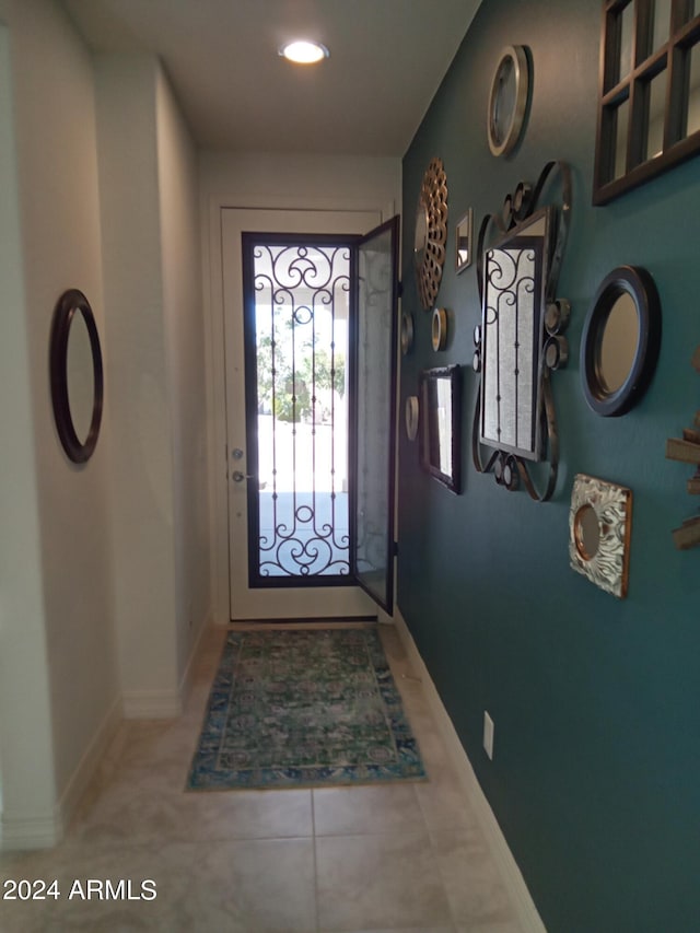 entryway featuring tile patterned floors