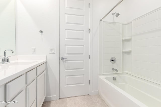 3815 S 64th Ln, Phoenix, AZ 85043 - full bathroom featuring tile patterned floors, vanity, shower / bathtub combination, and baseboards