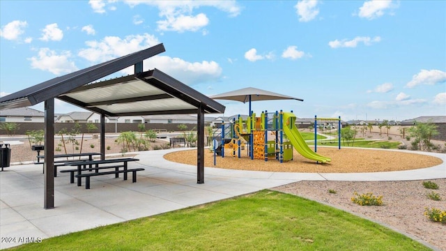 view of jungle gym