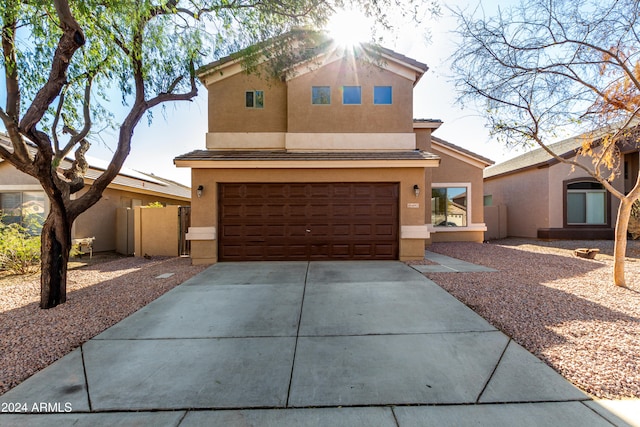 view of front of house featuring a garage