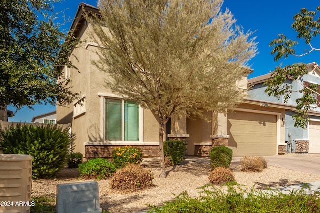 view of front of home featuring a garage