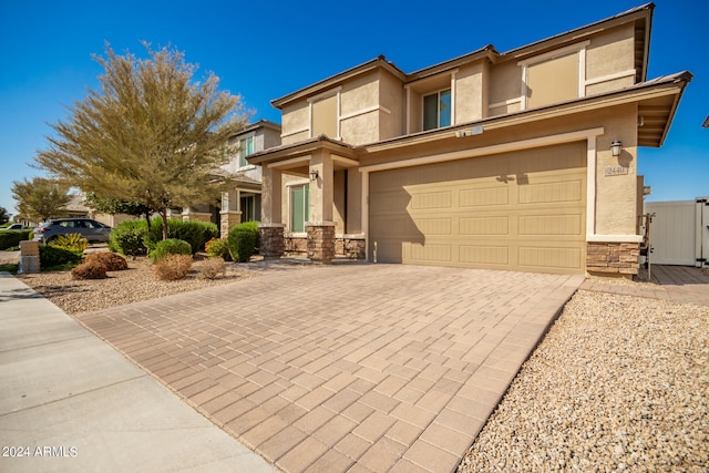 view of front facade with a garage