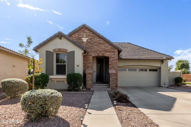 view of front of house featuring a garage