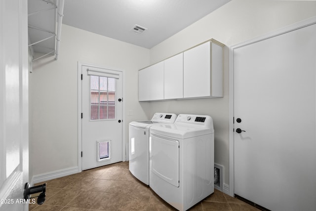 31221 N 130th Ln, Peoria, AZ 85383 - washroom with washer and dryer, cabinet space, baseboards, and tile patterned flooring