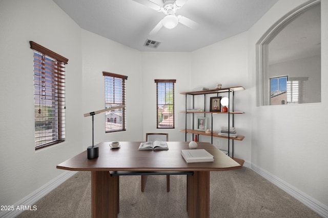 31221 N 130th Ln, Peoria, AZ 85383 - office with carpet floors, baseboards, healthy amount of natural light, and a ceiling fan