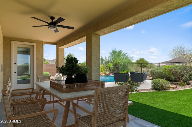 31221 N 130th Ln, Peoria, AZ 85383 - view of patio featuring outdoor dining area and ceiling fan