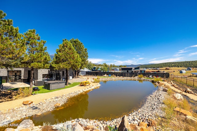 view of water feature