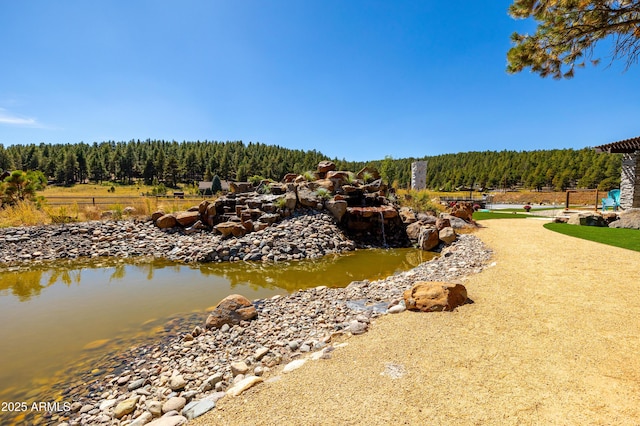 view of water feature