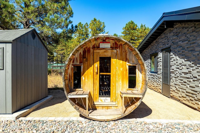 view of outbuilding