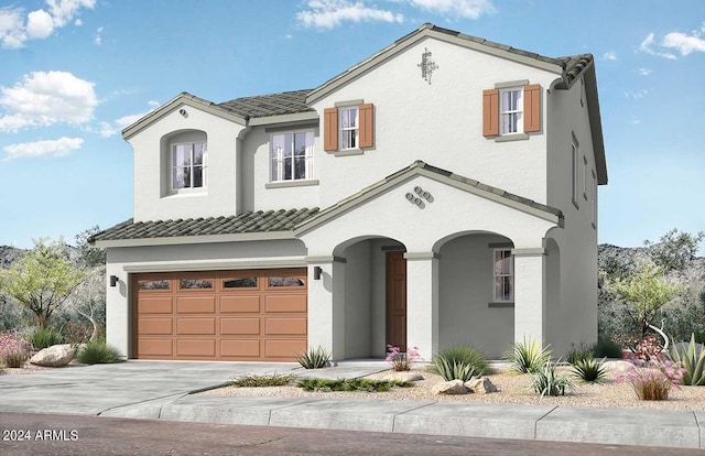 view of front of house featuring a garage