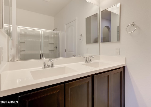 1367 S Country Club Dr S Unit 1125, Mesa, AZ 85210 - full bath with double vanity and a shower with shower door