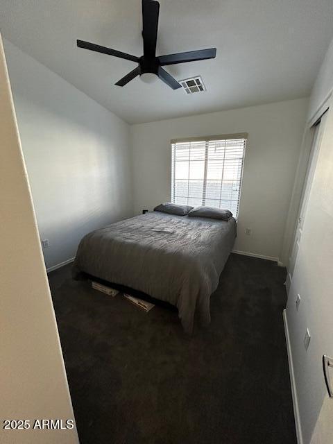 1350 S Greenfield Rd Unit 1219, Mesa, AZ 85206 - bedroom with carpet flooring and ceiling fan