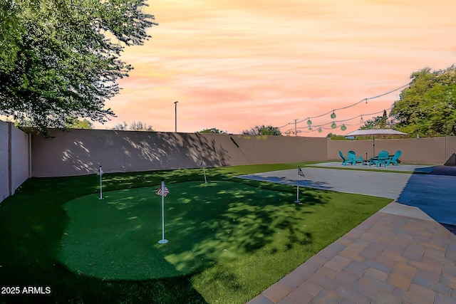 3662 E Megan St, Gilbert, AZ 85295 - view of yard with a fenced backyard and a patio area