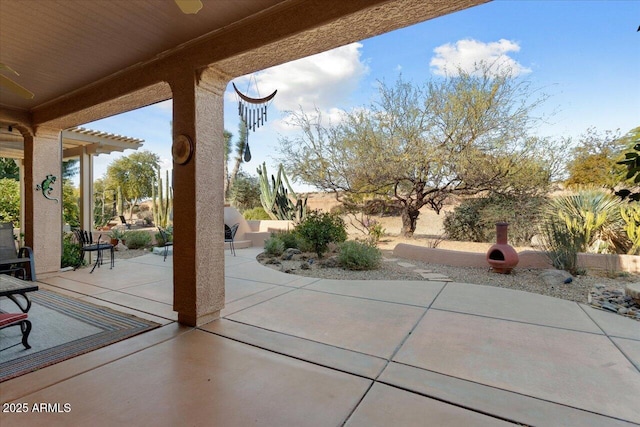 view of patio / terrace with a fenced backyard