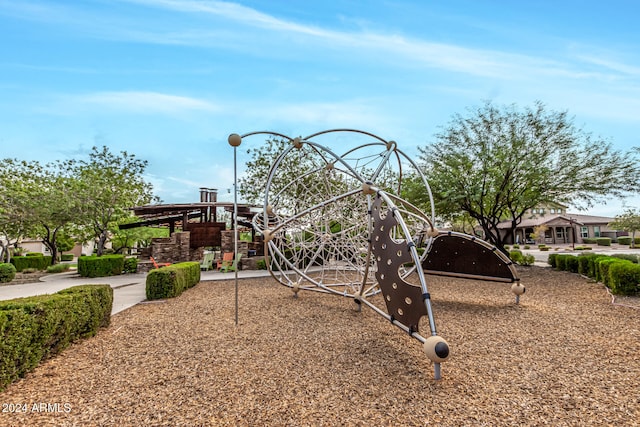 view of jungle gym