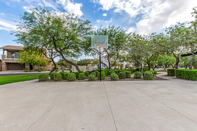 view of basketball court