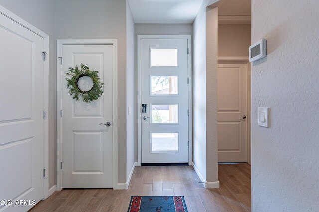 entryway featuring light hardwood / wood-style floors