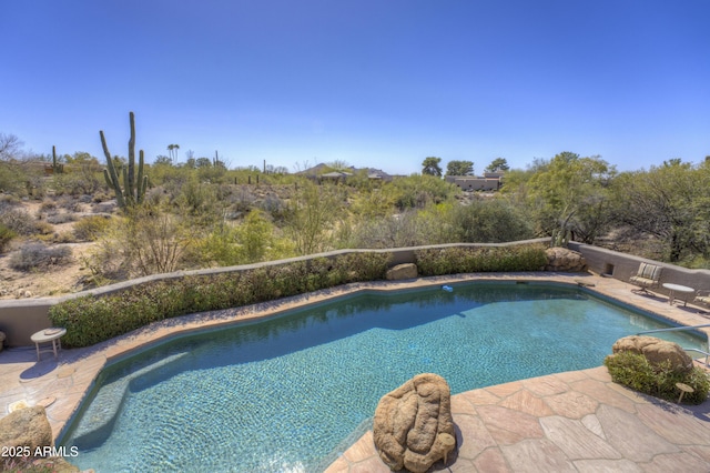 pool with a patio