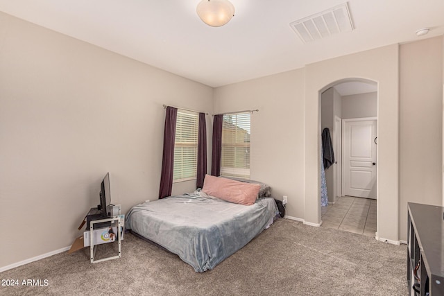 view of carpeted bedroom