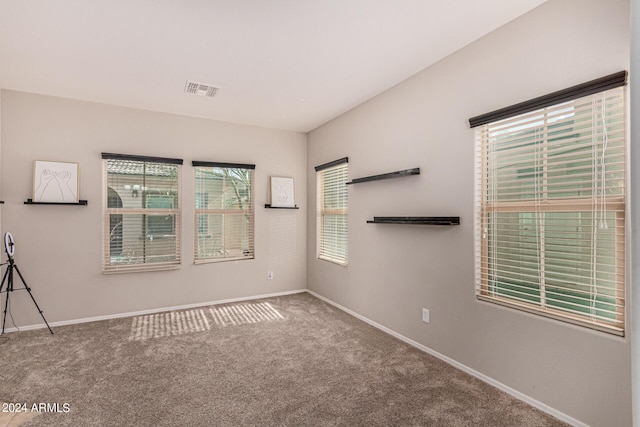 view of carpeted spare room