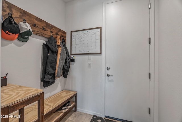 mudroom featuring mail area