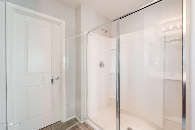 bathroom with an enclosed shower