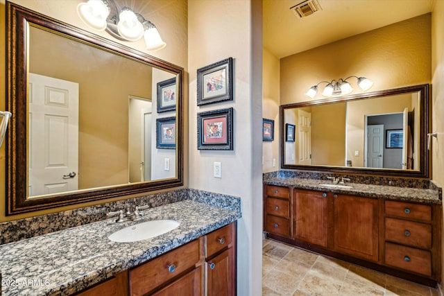 bathroom with two vanities