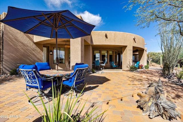 view of patio featuring outdoor dining space