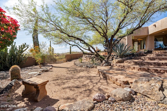 view of fenced backyard