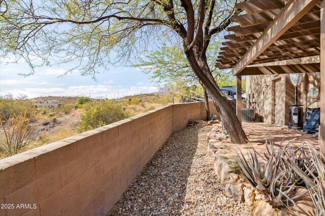 view of fenced backyard