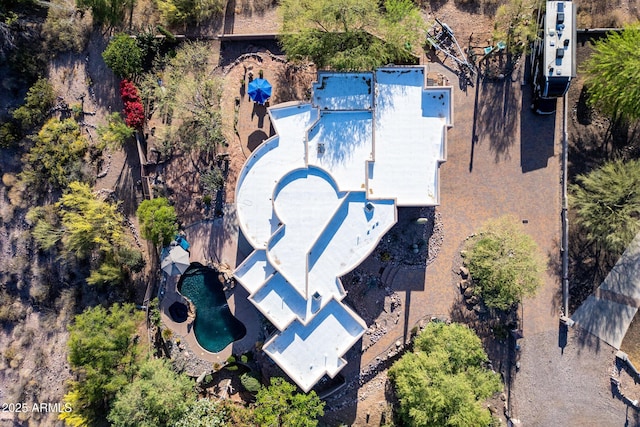 bird's eye view of a pool area