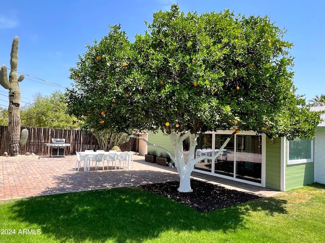 view of yard with a patio