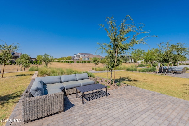 view of patio featuring outdoor lounge area