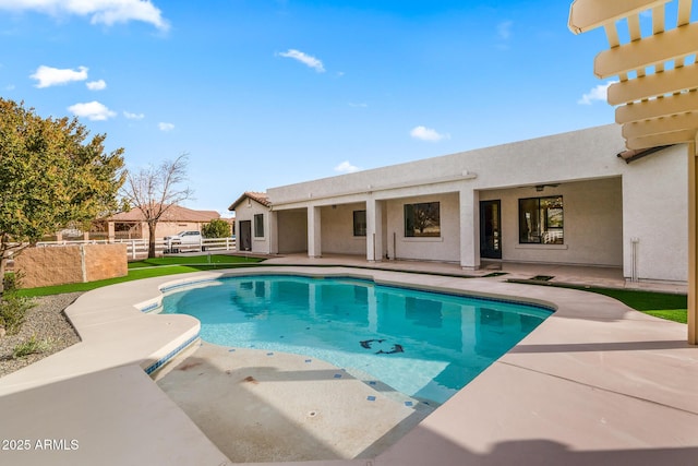 view of pool with a patio