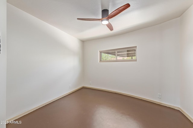 1545 E Christy Dr, Phoenix, AZ 85020 - unfurnished room with ceiling fan, finished concrete flooring, and baseboards