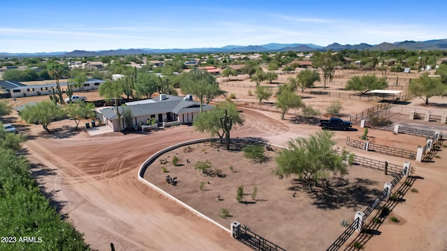 aerial view featuring a mountain view