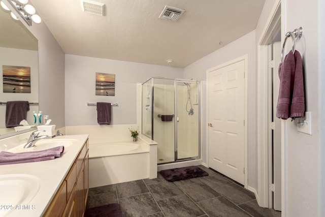 19700 N 76th St Unit 1040, Scottsdale, AZ 85255 - bathroom with a garden tub, a stall shower, and double vanity