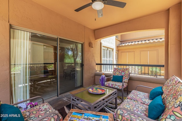 19700 N 76th St Unit 1040, Scottsdale, AZ 85255 - view of patio / terrace with ceiling fan