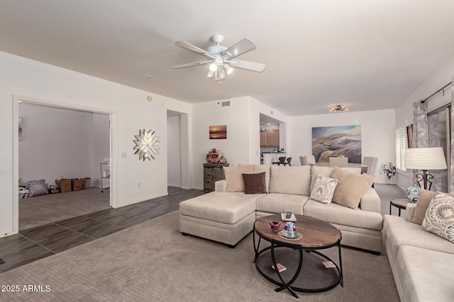 19700 N 76th St Unit 1040, Scottsdale, AZ 85255 - living room with ceiling fan