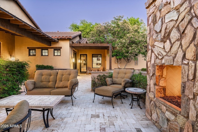 4610 E Meadowview Dr, Gilbert, AZ 85298 - view of patio / terrace with an outdoor hangout area