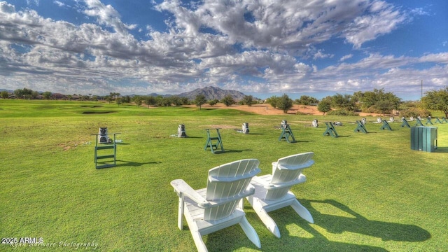 4610 E Meadowview Dr, Gilbert, AZ 85298 - view of property's community featuring a mountain view and a lawn