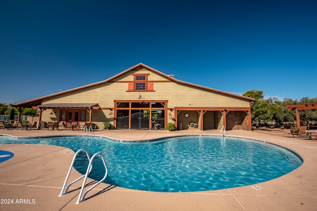 view of pool with a patio