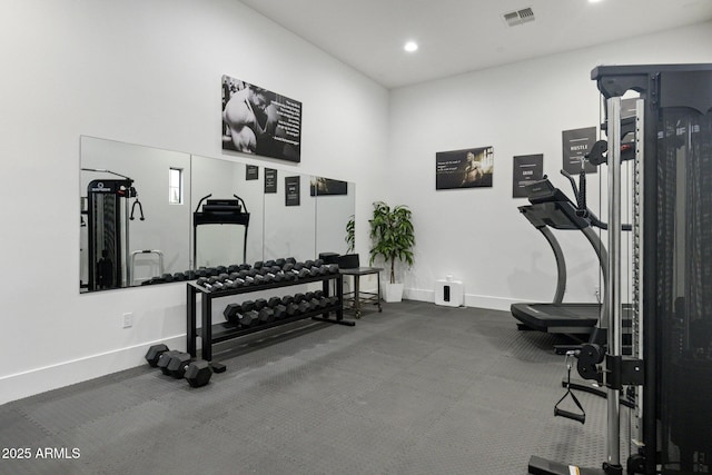 view of workout area