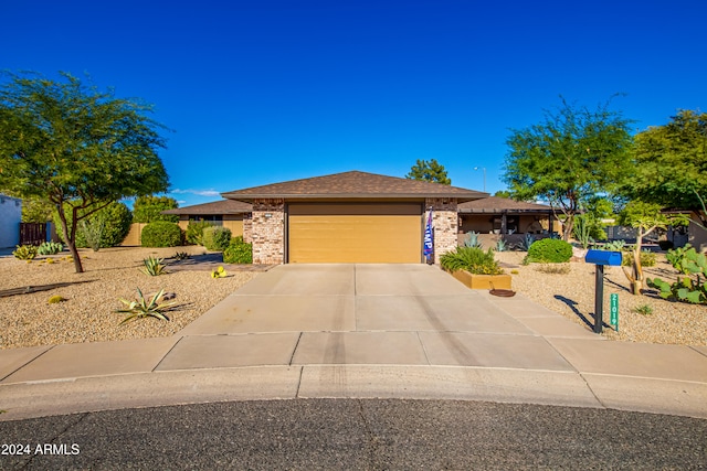 view of front facade with a garage