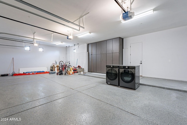 11328 E Dreyfus Ave, Scottsdale, AZ 85259 - garage with washing machine and clothes dryer and a garage door opener